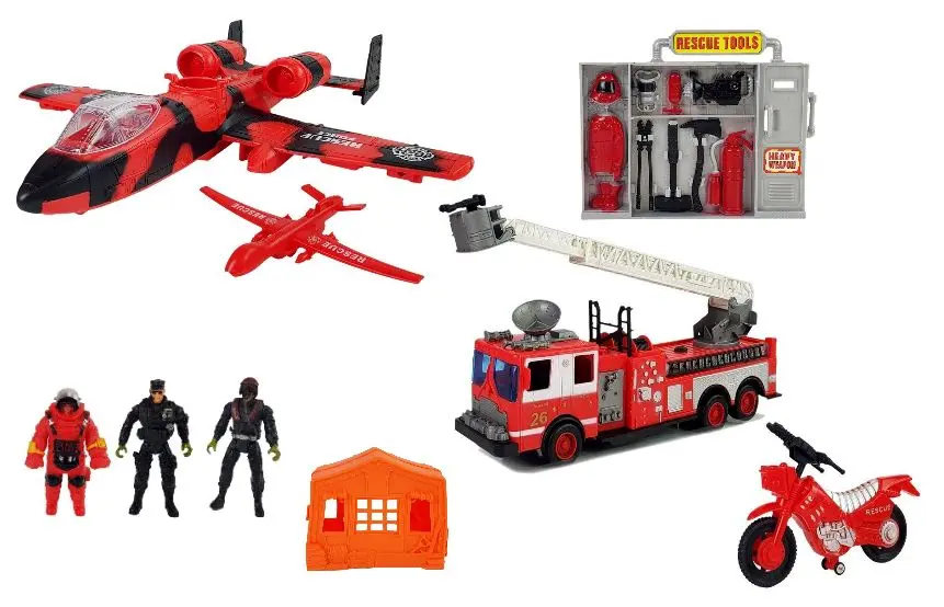 Set de joaca LeanToys Rescue Team (Red)