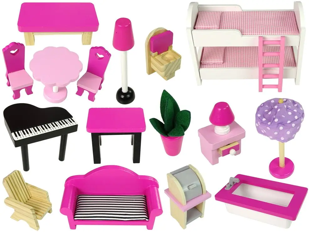 Set de joaca LeanToys Villa Nadia (Light Pink)