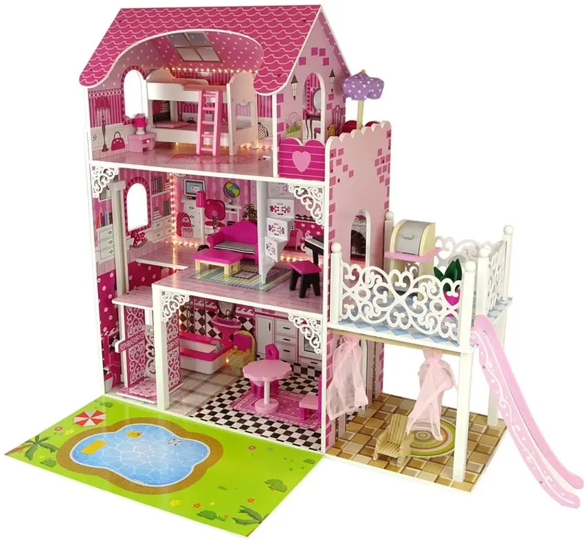 Set de joaca LeanToys Villa Nadia (Light Pink)