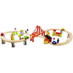 Set de joaca LeanToys Wooden Street Track 5314
