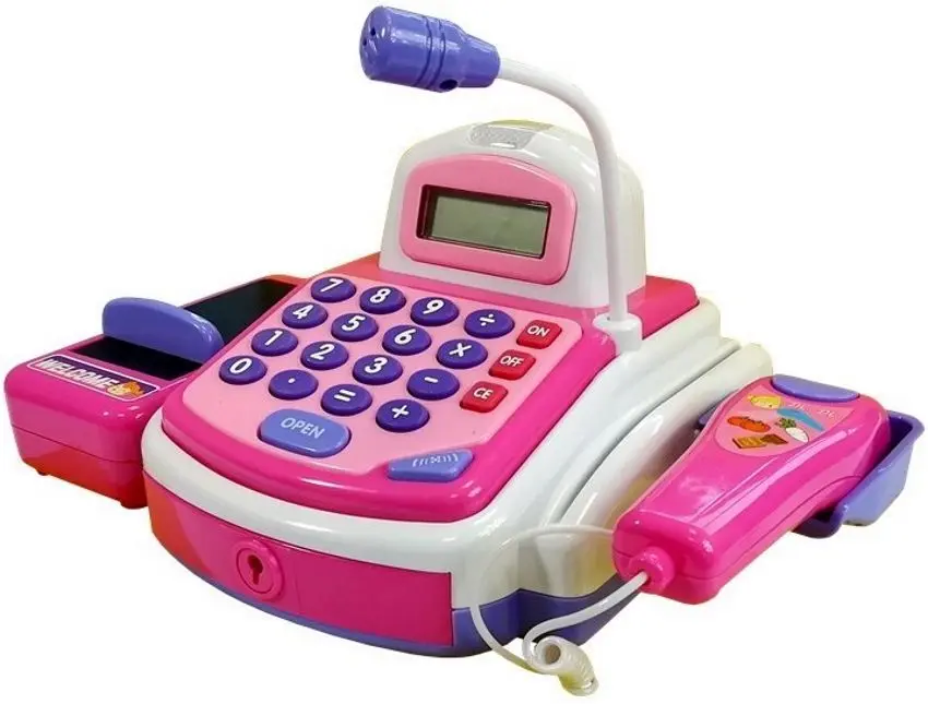 Jucarie casa de marcat LeanToys 4461 (Pink/White)