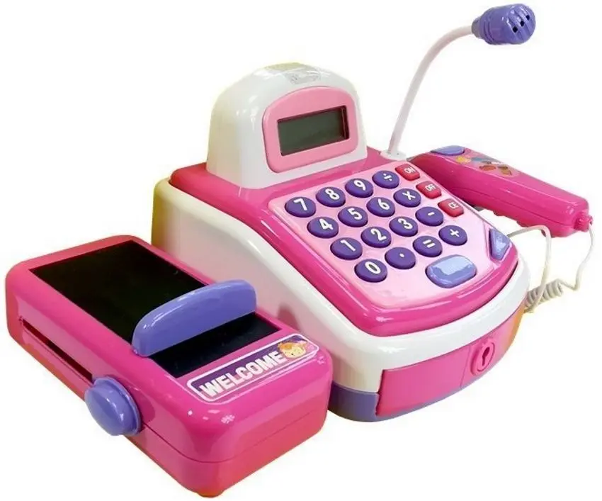 Jucarie casa de marcat LeanToys 4461 (Pink/White)