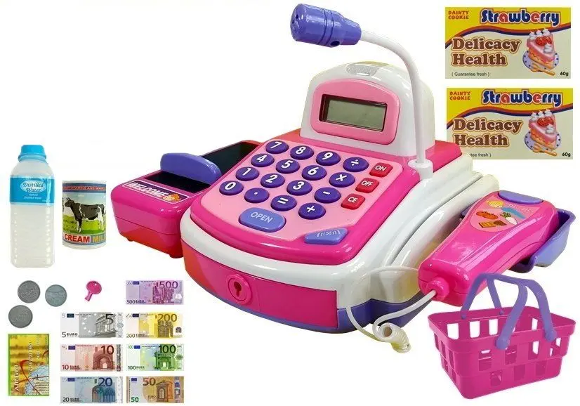 Jucarie casa de marcat LeanToys 4461 (Pink/White)