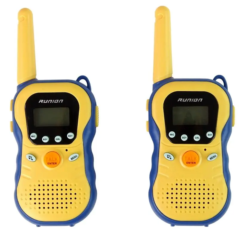 Set radiouri pentru copii LeanToys Walkie Talkies 15679 (Yellow)