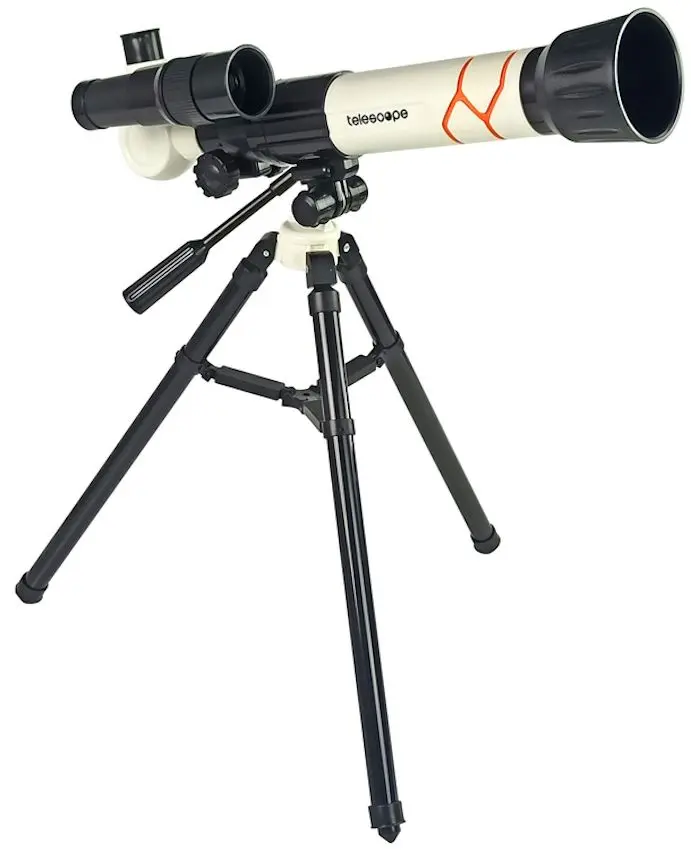 Telescop pentru copii LeanToys Educational Telescope (Black/White)