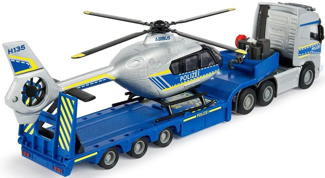 Игровой набор Majorette Volvo Truck+Airbus Police Helicopter (White/Blue)