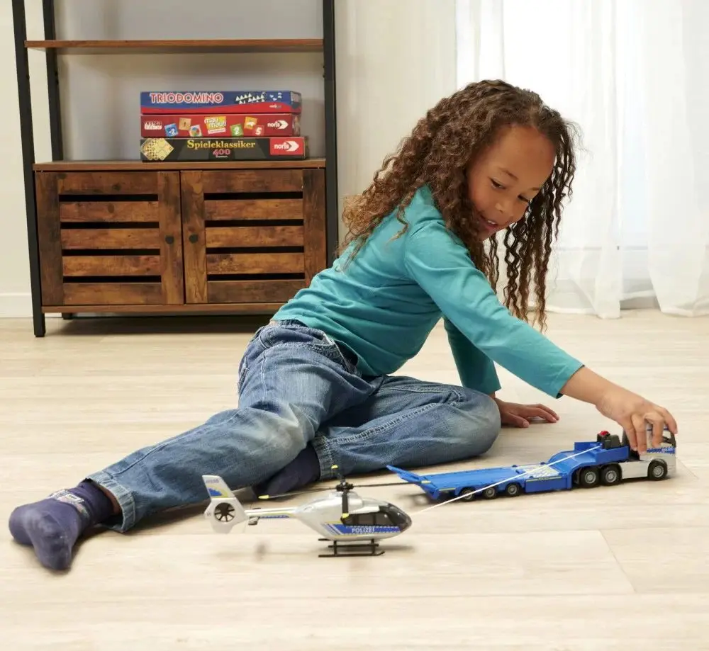 Игровой набор Majorette Volvo Truck+Airbus Police Helicopter (White/Blue)