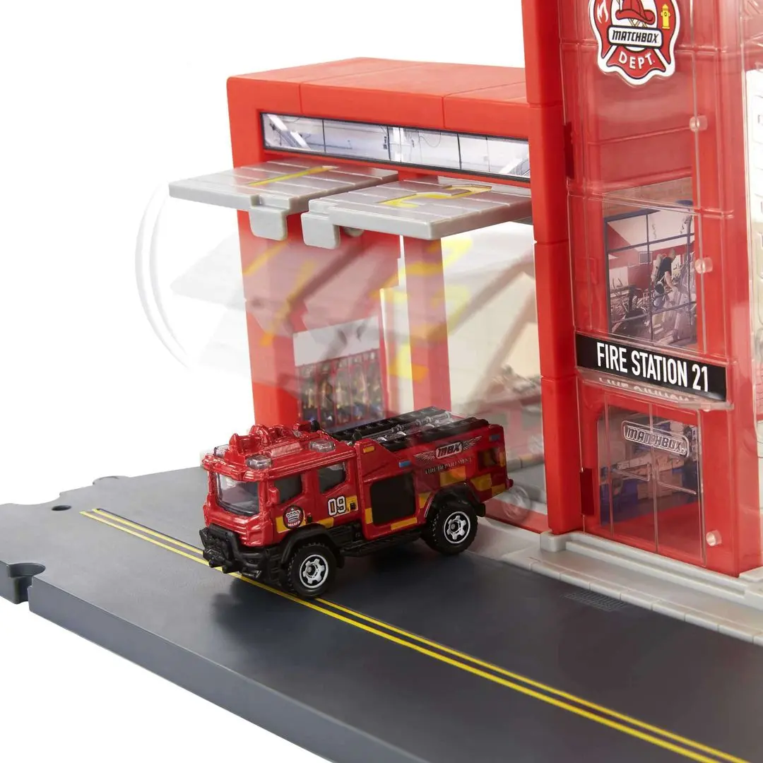Игровой набор Matchbox Action Drivers Fire Station Rescue (Red/Grey) - 2