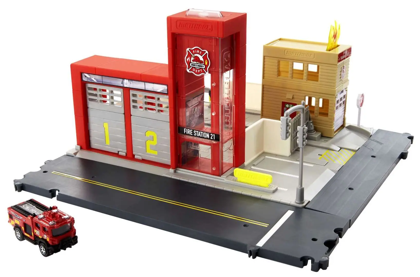 Игровой набор Matchbox Action Drivers Fire Station Rescue (Red/Grey)