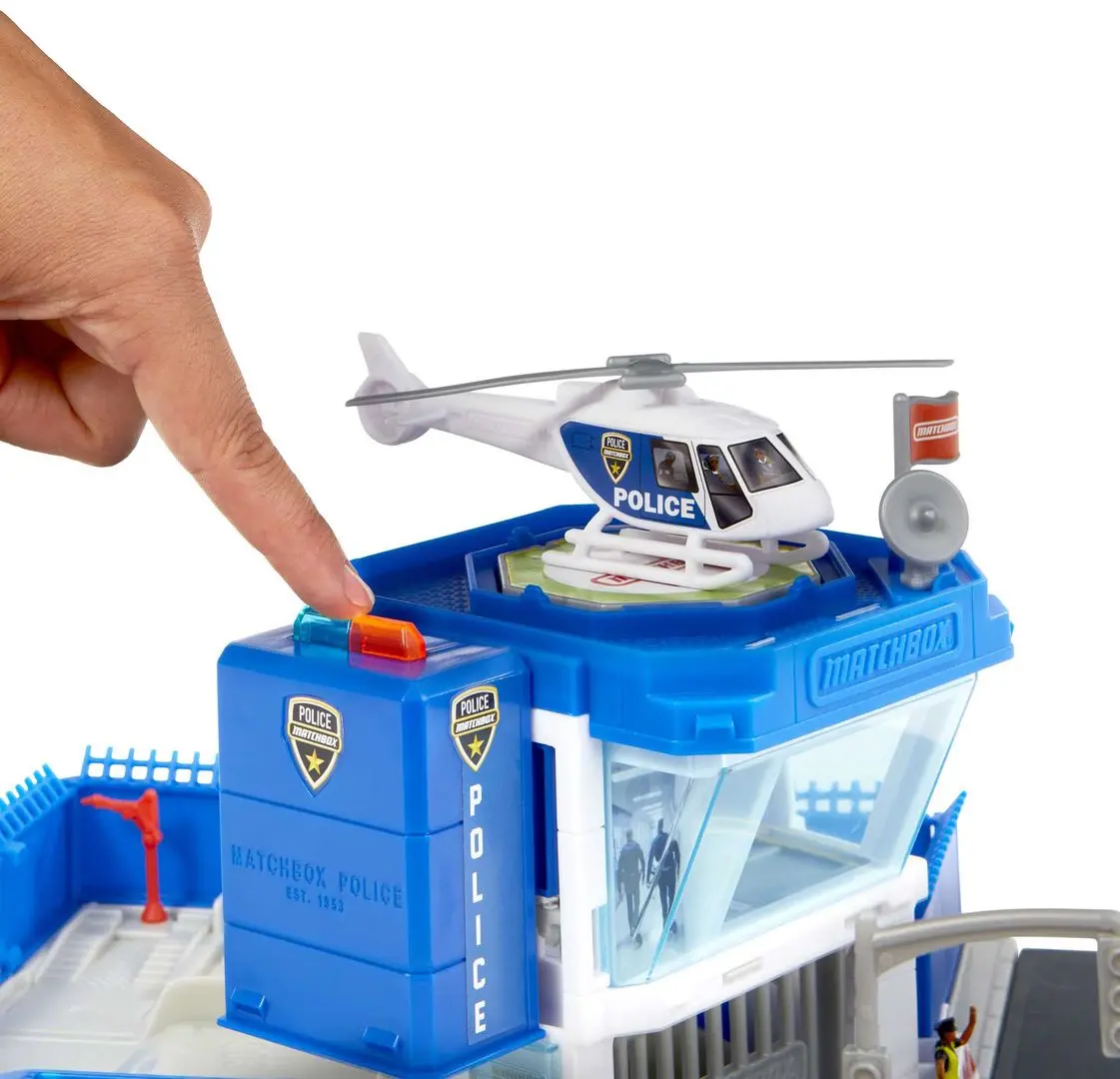 Игровой набор Matchbox Action Drivers Police Station Dispatch (Blue/Grey) - 5
