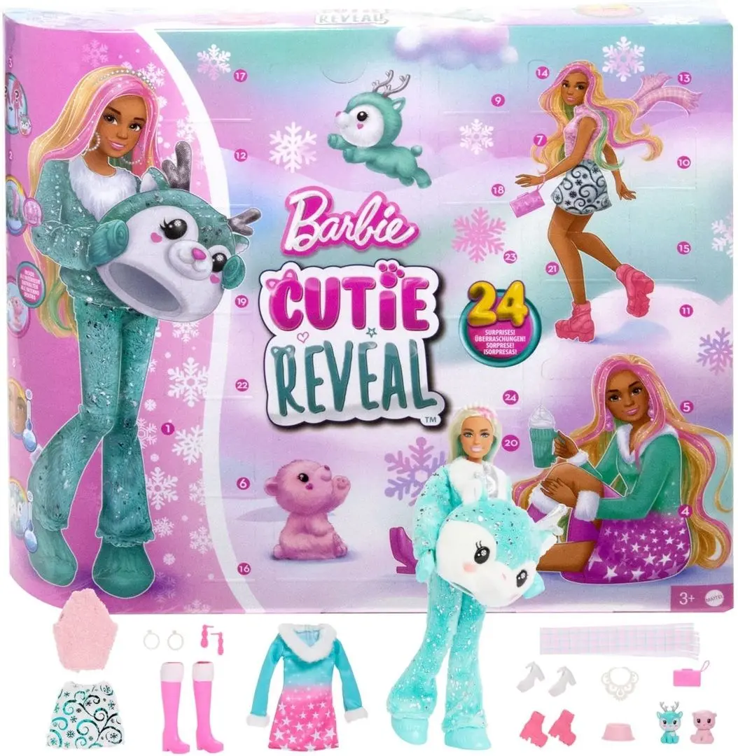 Игровой набор Mattel Barbie Cutie Reveal Advent Calendar