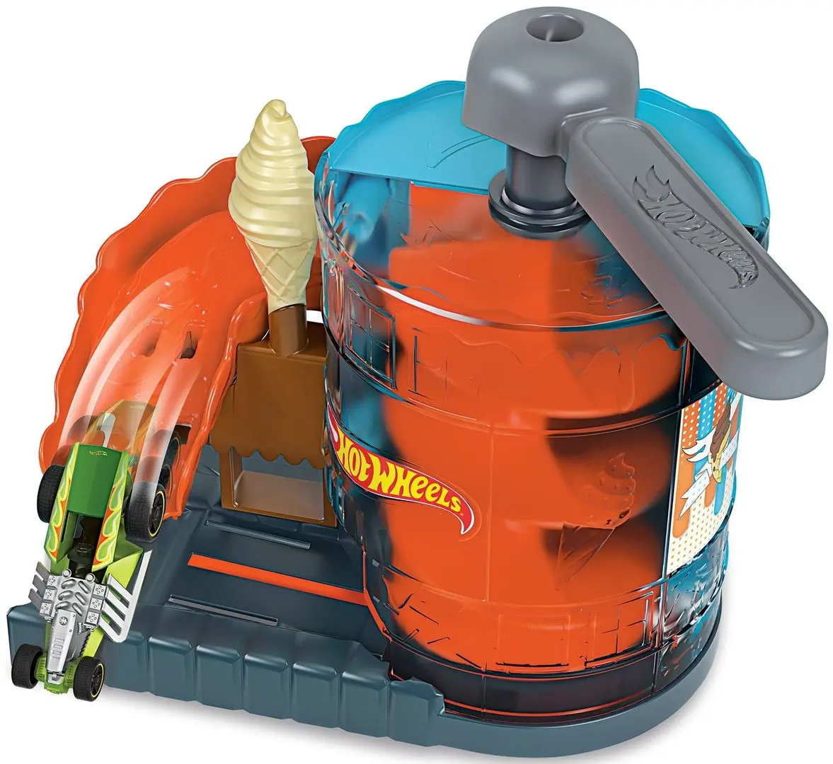 Set de joaca Mattel Hot WheelsDowntown Ice Cream Meltdown GJK74