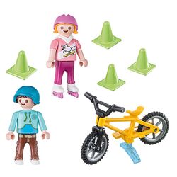 Set de joaca Playmobil Children with Skates and Bike PM70061