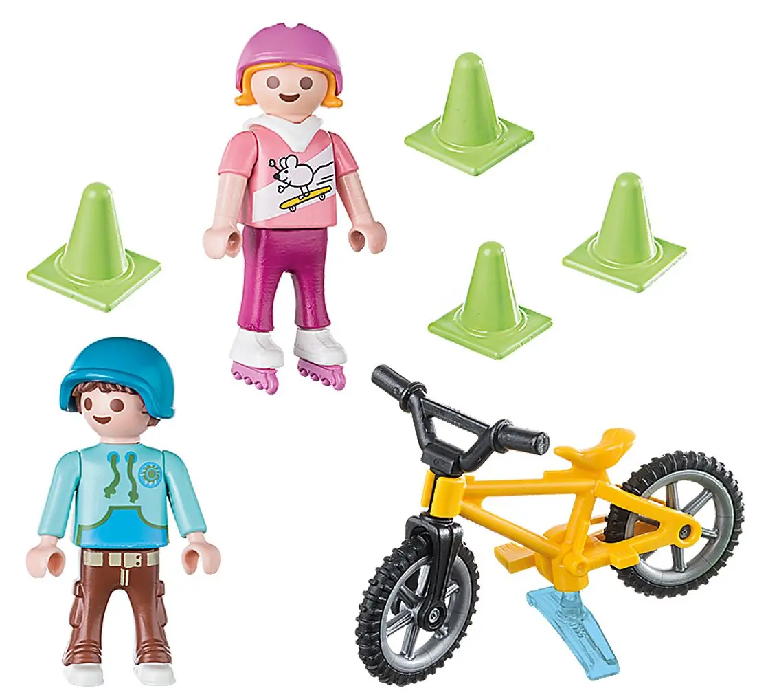 Set de joaca Playmobil Children with Skates and Bike PM70061
