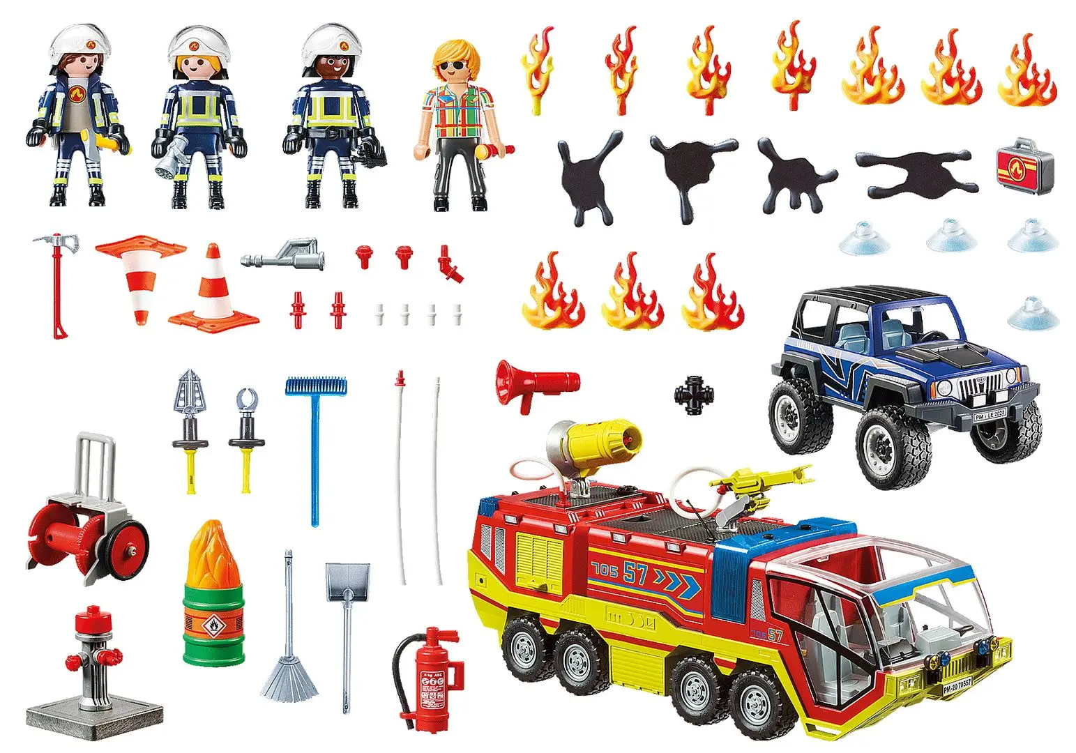 Set de joaca Playmobil Fire Engine With Truck PM70557
