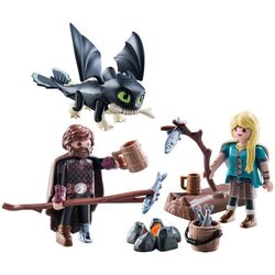 Set de joaca Playmobil Hiccup, Astrid and Dragon PM70040