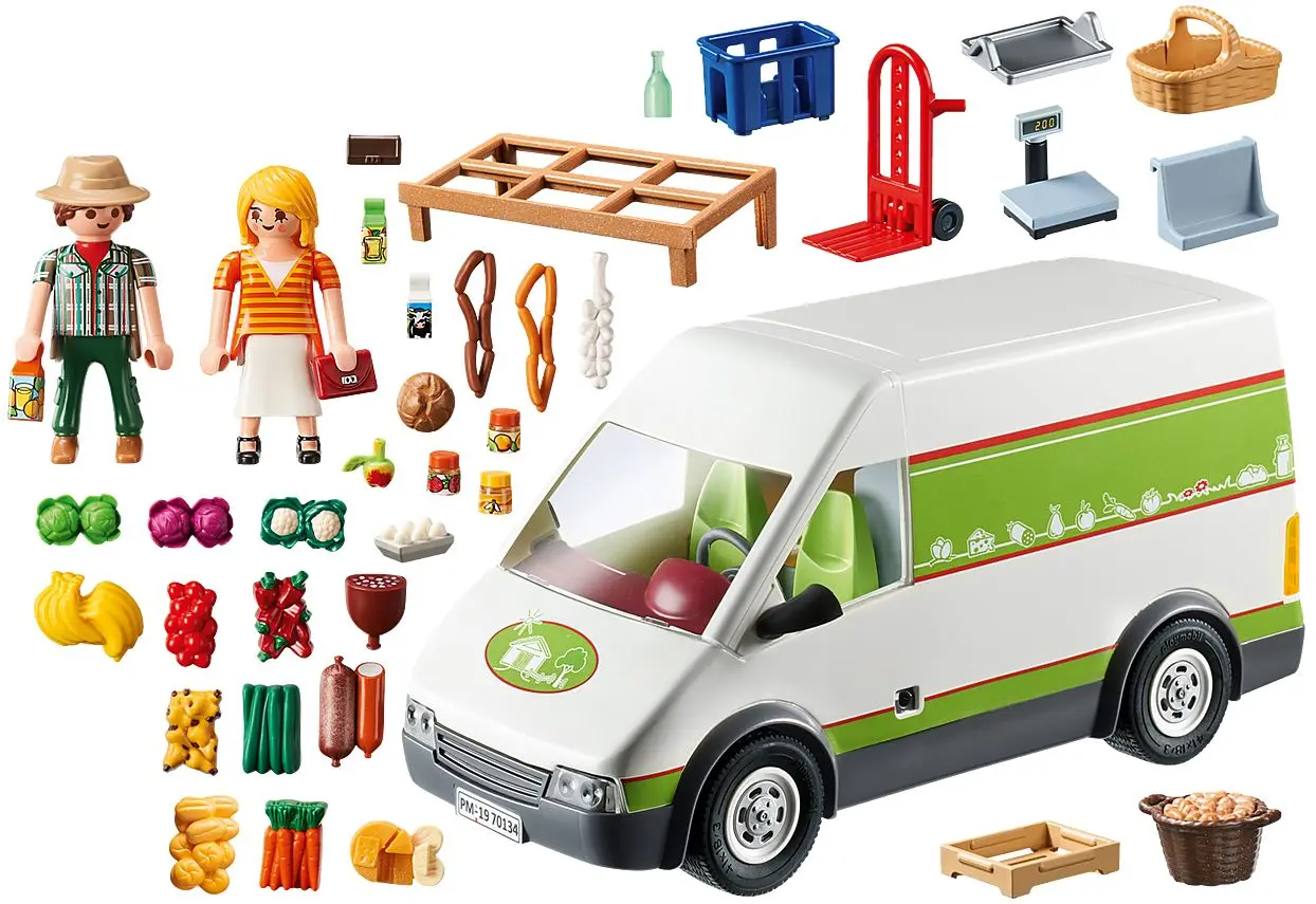 Set de joaca Playmobil Mobile Farm Market 1.2.3 PM70134