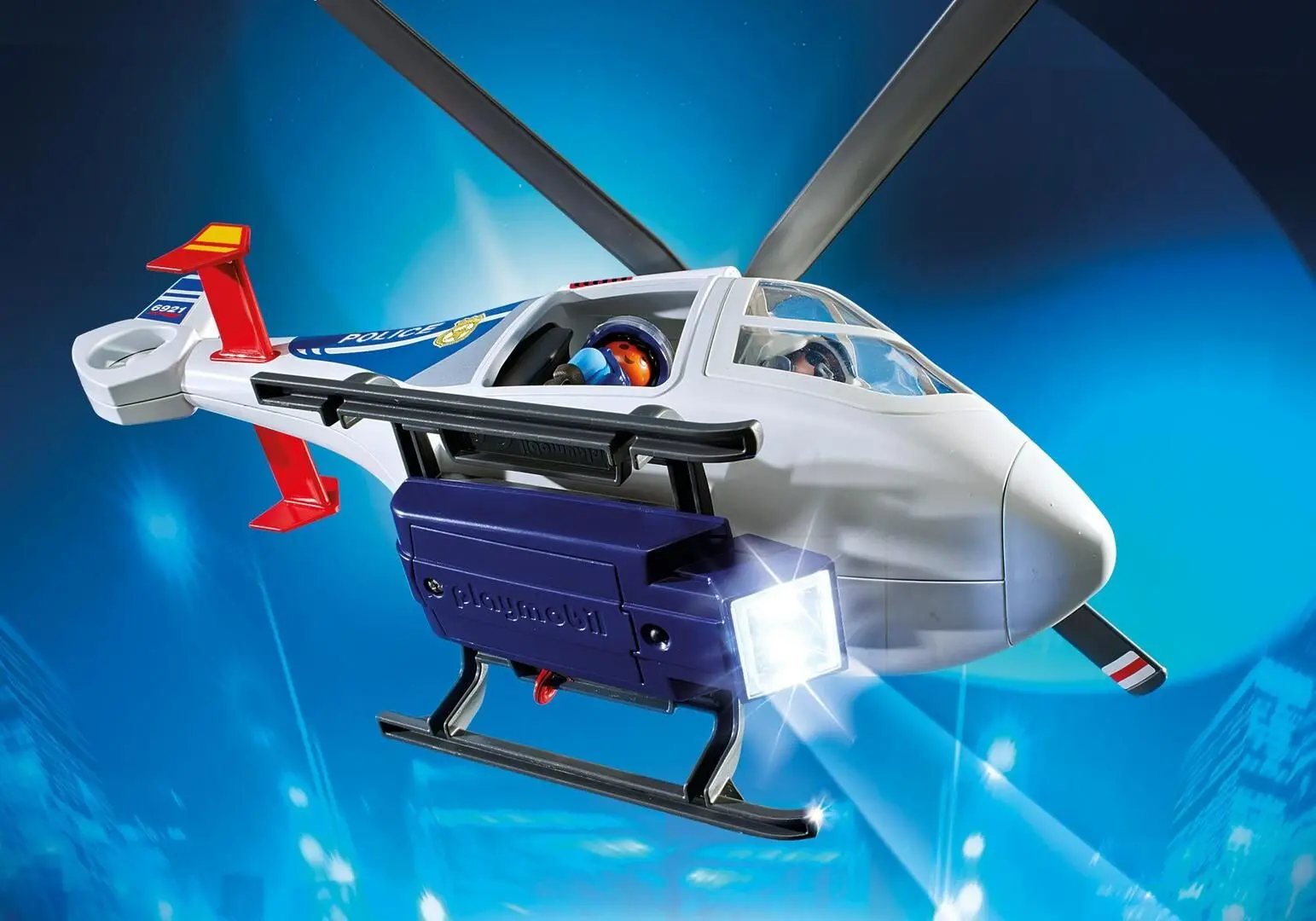 Игровой набор Playmobil Police Helicopter with LED Searchlight PM6921 - 3