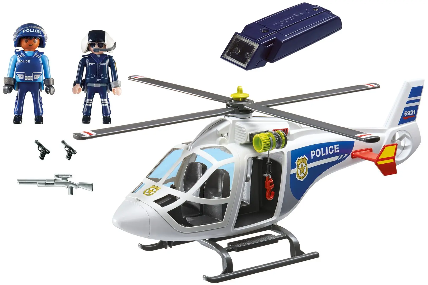 Игровой набор Playmobil Police Helicopter with LED Searchlight PM6921