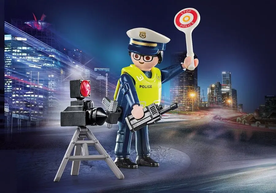 Set de joacă Playmobil Police Officer with Speed Trap 70305