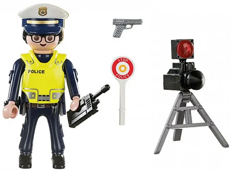 Set de joacă Playmobil Police Officer with Speed Trap 70305