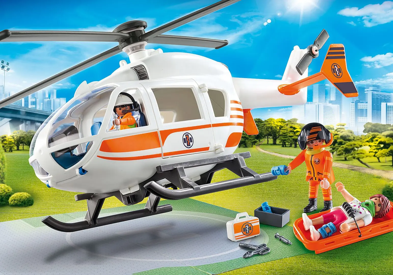Set de joaca Playmobil Rescue Helicopter PM70048