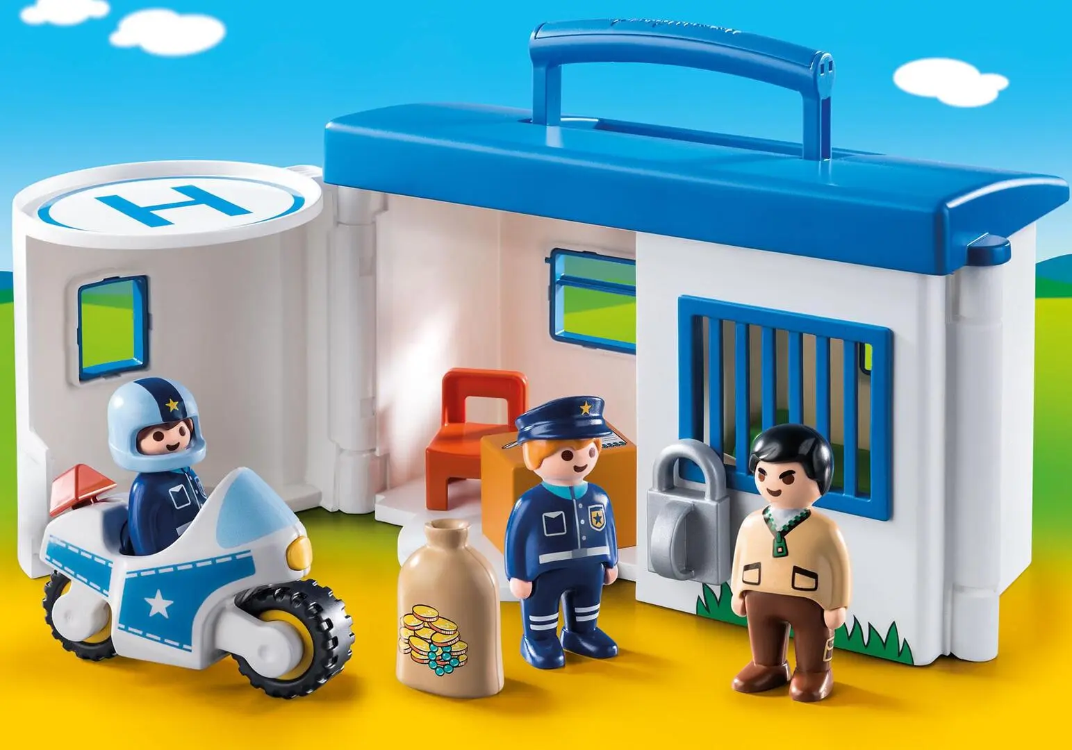 Set de joaca Playmobil Take Along Police Station 1.2.3 PM9382