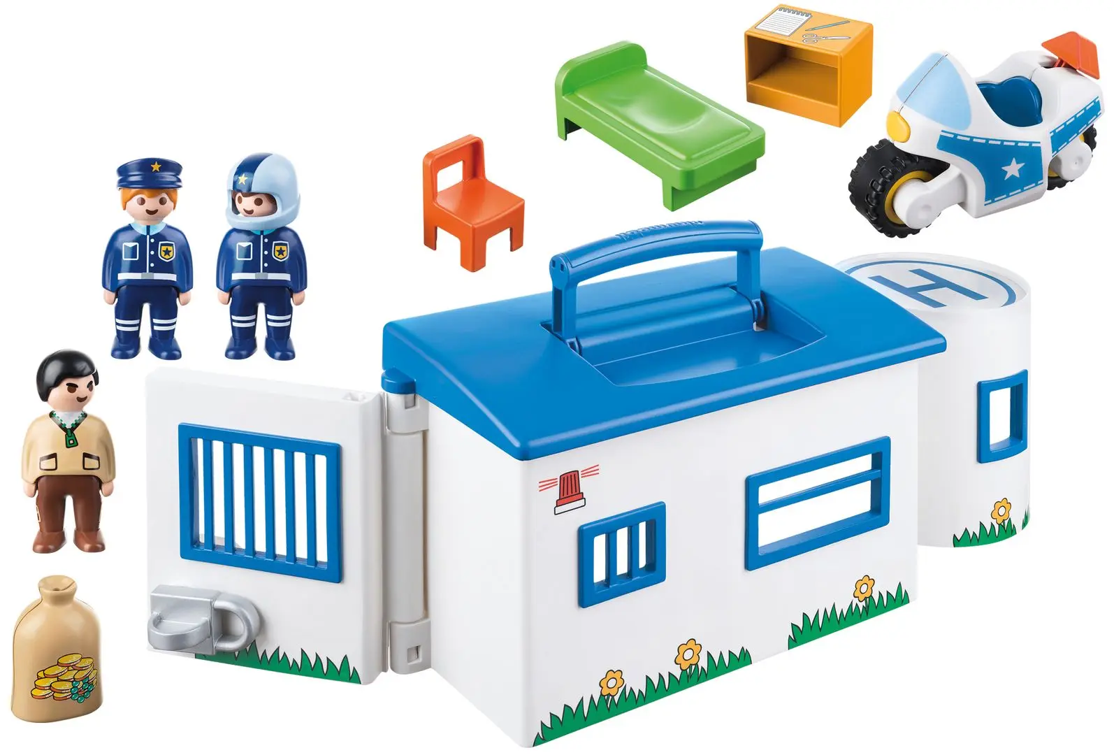 Set de joaca Playmobil Take Along Police Station 1.2.3 PM9382