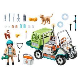 Set de joacă Playmobil Zoo Vet with Medical Cart 70346