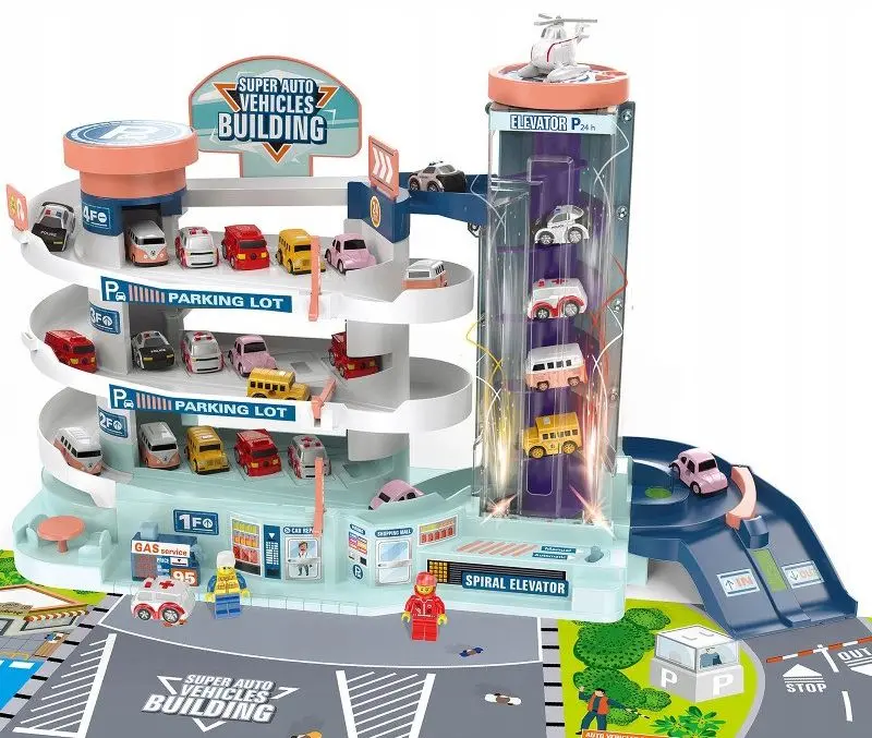 Игровой набор Procart Super Auto Vehicles Building (White/Blue) - 7