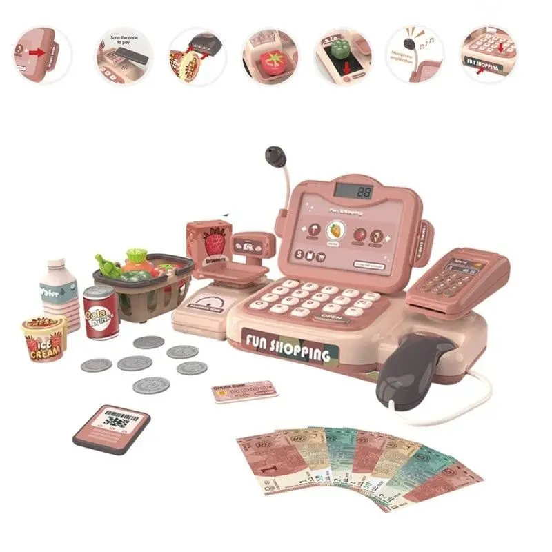 Игрушечный кассовый аппарат с аксессуарами Procart 483432 (Pink) - 3