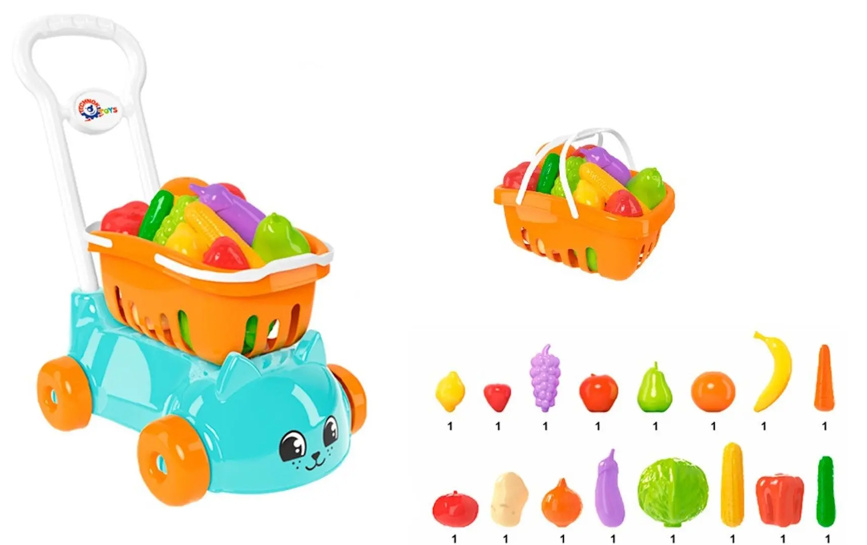 Set de joaca ТехноК Shopping Cart 7570 (Blue/Orange)