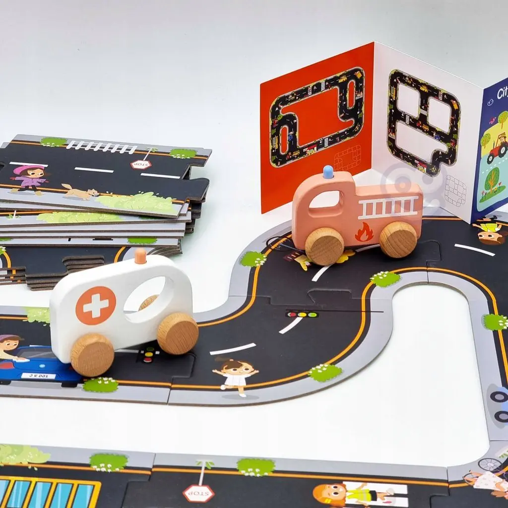 Set de joaca Tooky Toy City Road Puzzle (Multicolor)