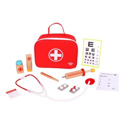 Set de joaca Tooky Toy Little Doctor TKC567 (Wood/Red)