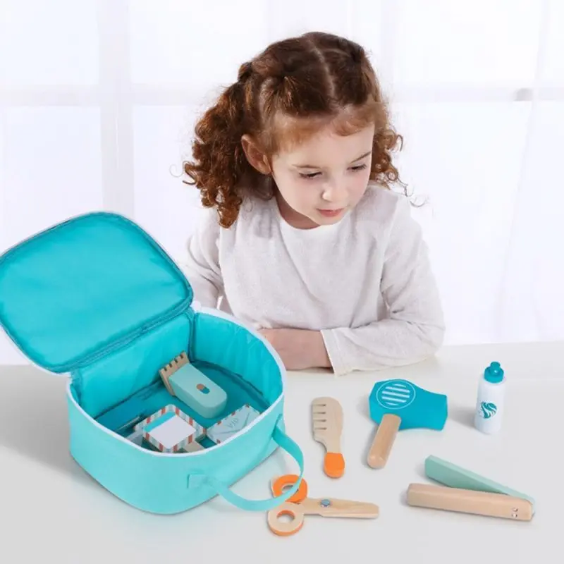 Игровой набор Tooky Toy Little Hairdresser TK318 (Blue) - 5