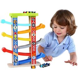 Set de joaca Tooky Toy Sliding Tower Car Run Large (Multicolor) Thumb