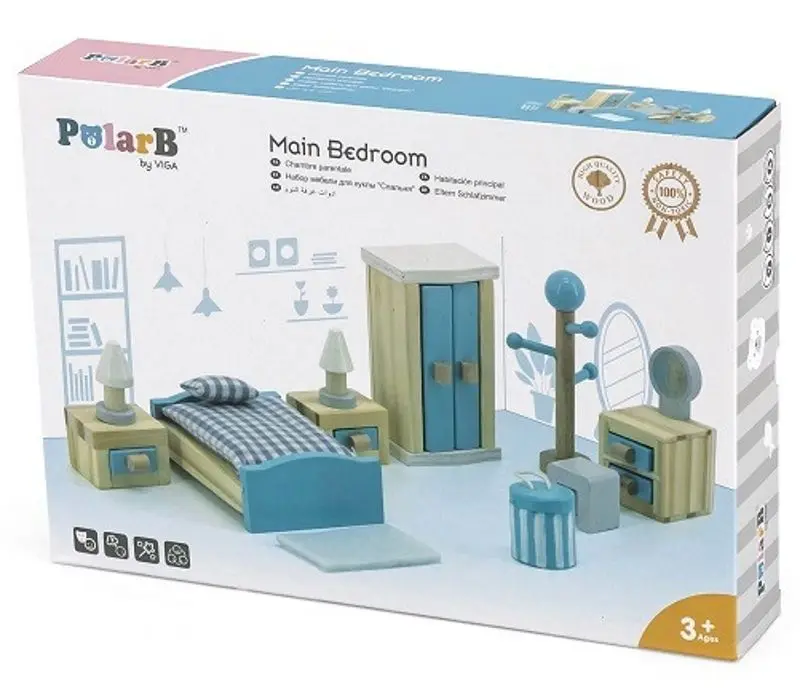 Set de joaca Viga Toys Main Bedroom 44035 (Natural/Blue)