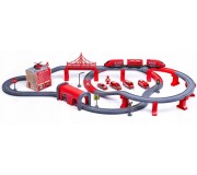 Игровой набор Woopie Diy Track Fire Rescue Train (Red/Grey)