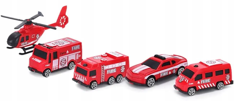 Игровой набор Woopie Diy Track Fire Rescue Train (Red/Grey)