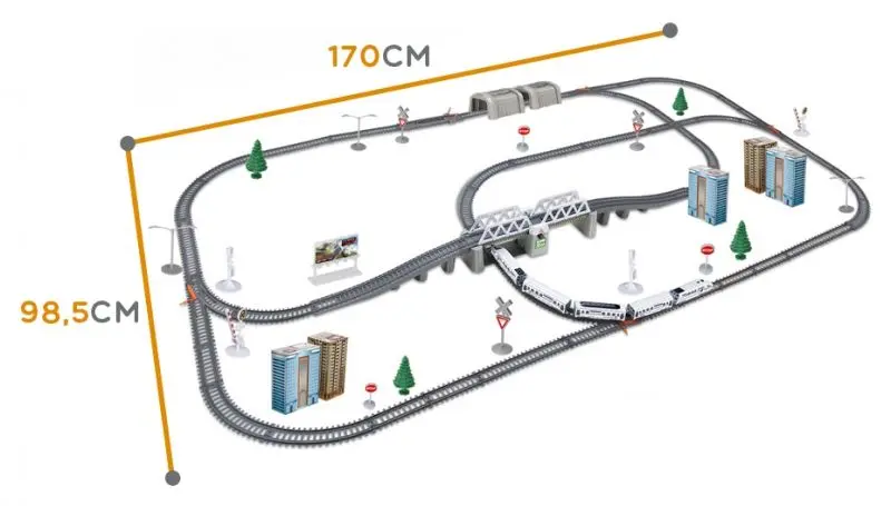 Set de joaca Woopie Power Train World (White/Grey)