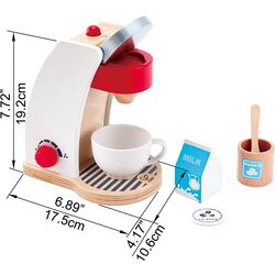 Set de joaca Hape My Coffee Machine E3146 (Wood/White) Thumb