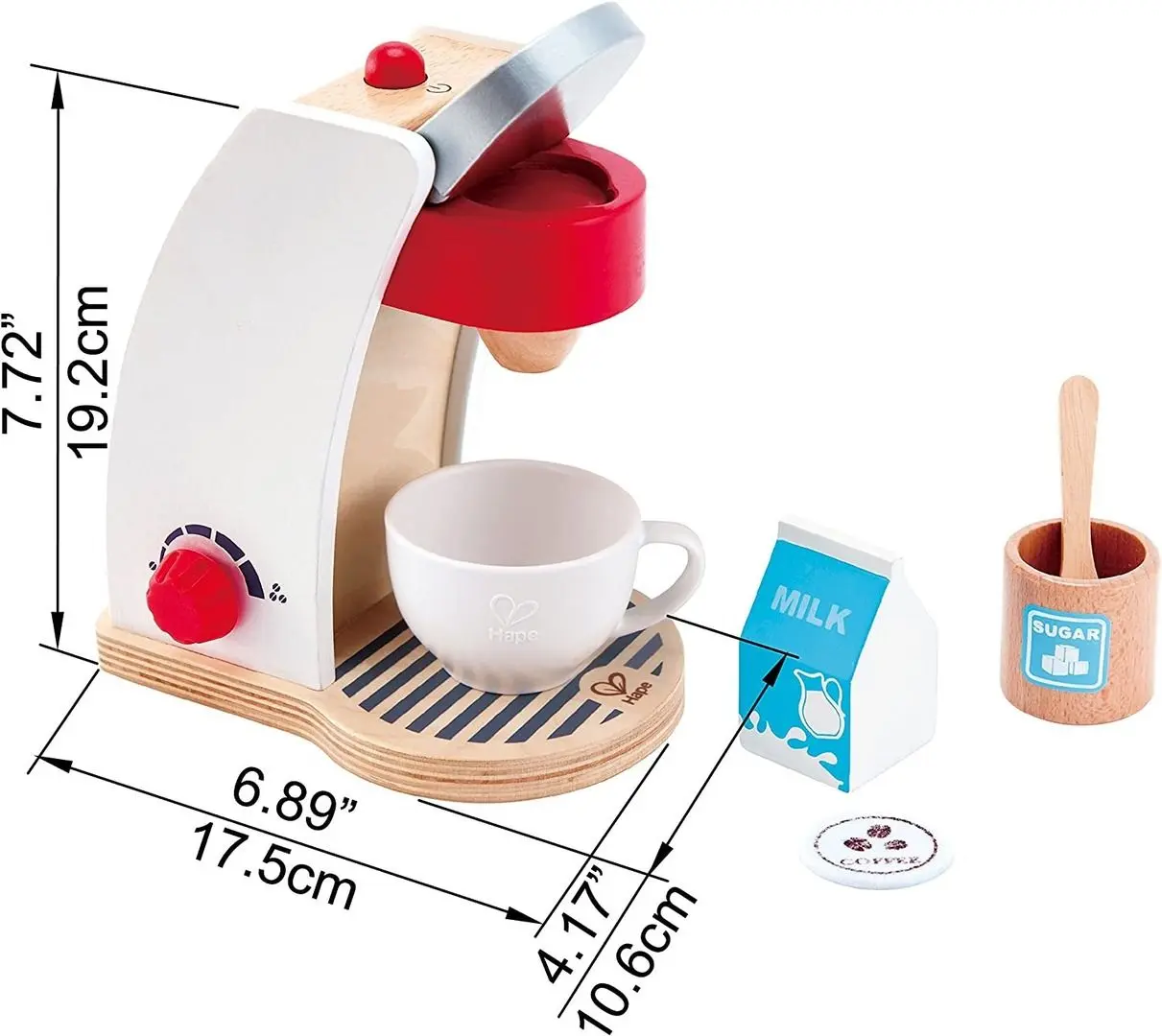 Set de joaca Hape My Coffee Machine E3146 (Wood/White)