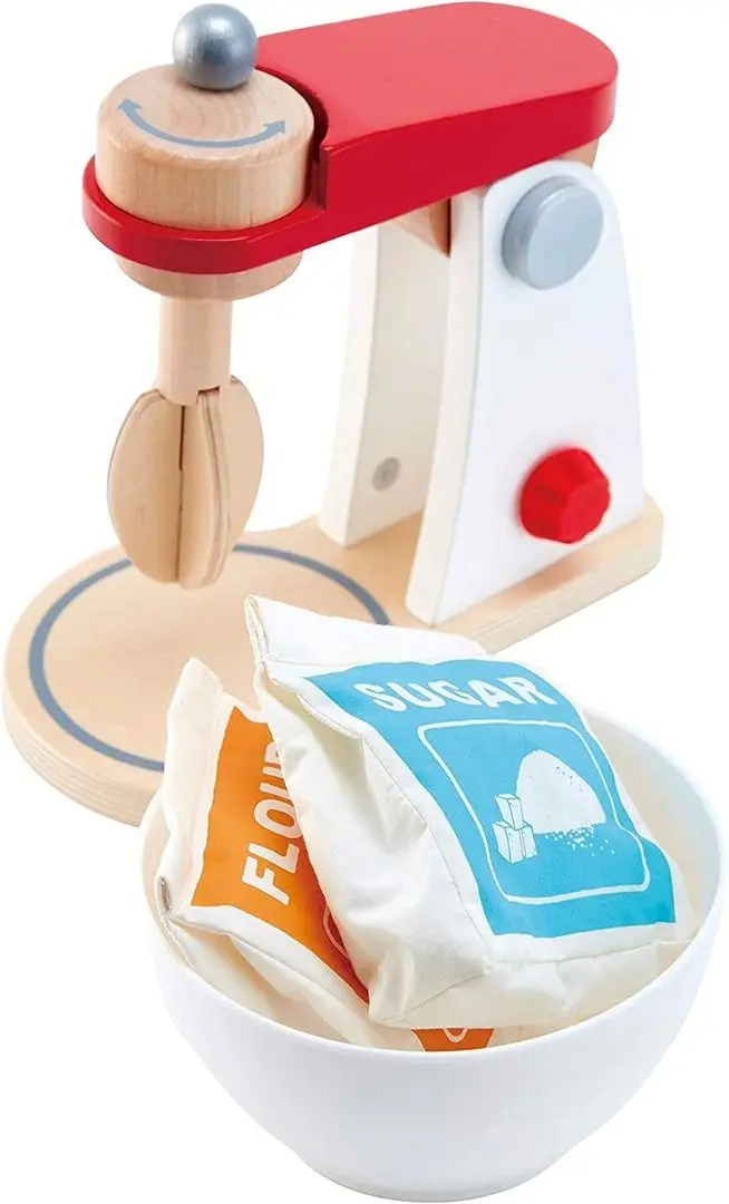 Set de joaca Hape Mix&Bake Blender E3147 (Wood/White/Red)