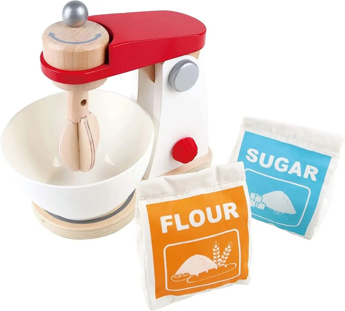 Set de joaca Hape Mix&Bake Blender E3147 (Wood/White/Red)