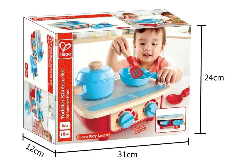 Aragaz de joaca Hape Kitchen Set E3170 (Red/Blue)