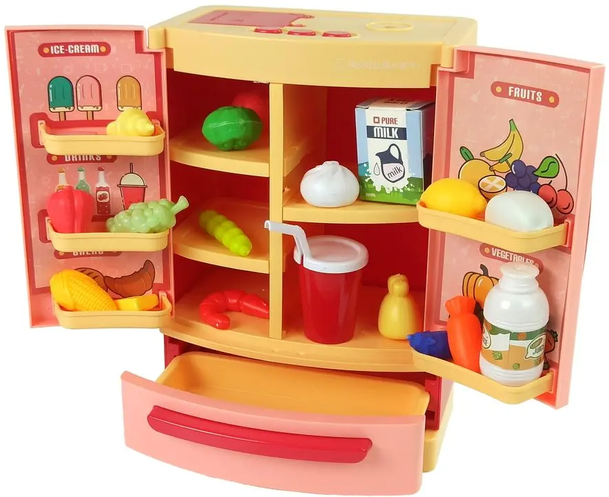 Игрушечный холодильник LeanToys 9416 (Pink/Yellow) - 2