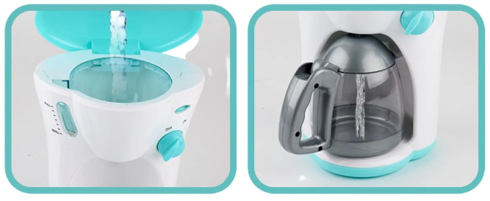 Aparat de cafea de jucărie Little Kitchen 52473 (White/Blue)