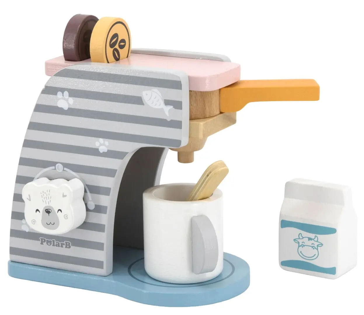 Aparat de cafea de jucărie Viga Toys 44018 (Gray/Blue)