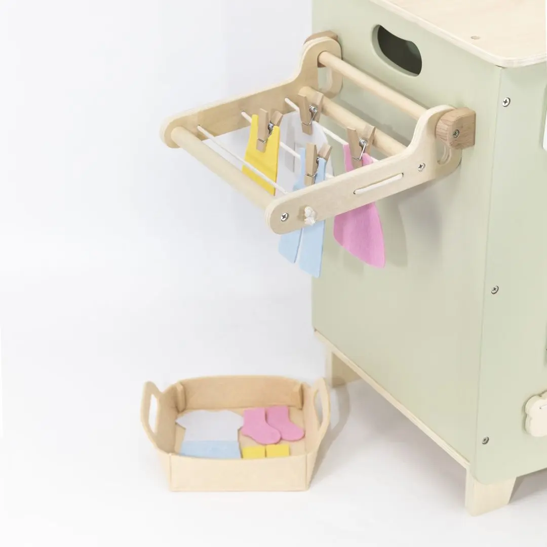 Masina de spalat jucarie Viga Toys PolarB 44246 (Wood/Green)