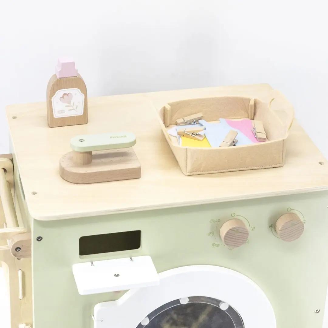 Masina de spalat jucarie Viga Toys PolarB 44246 (Wood/Green)